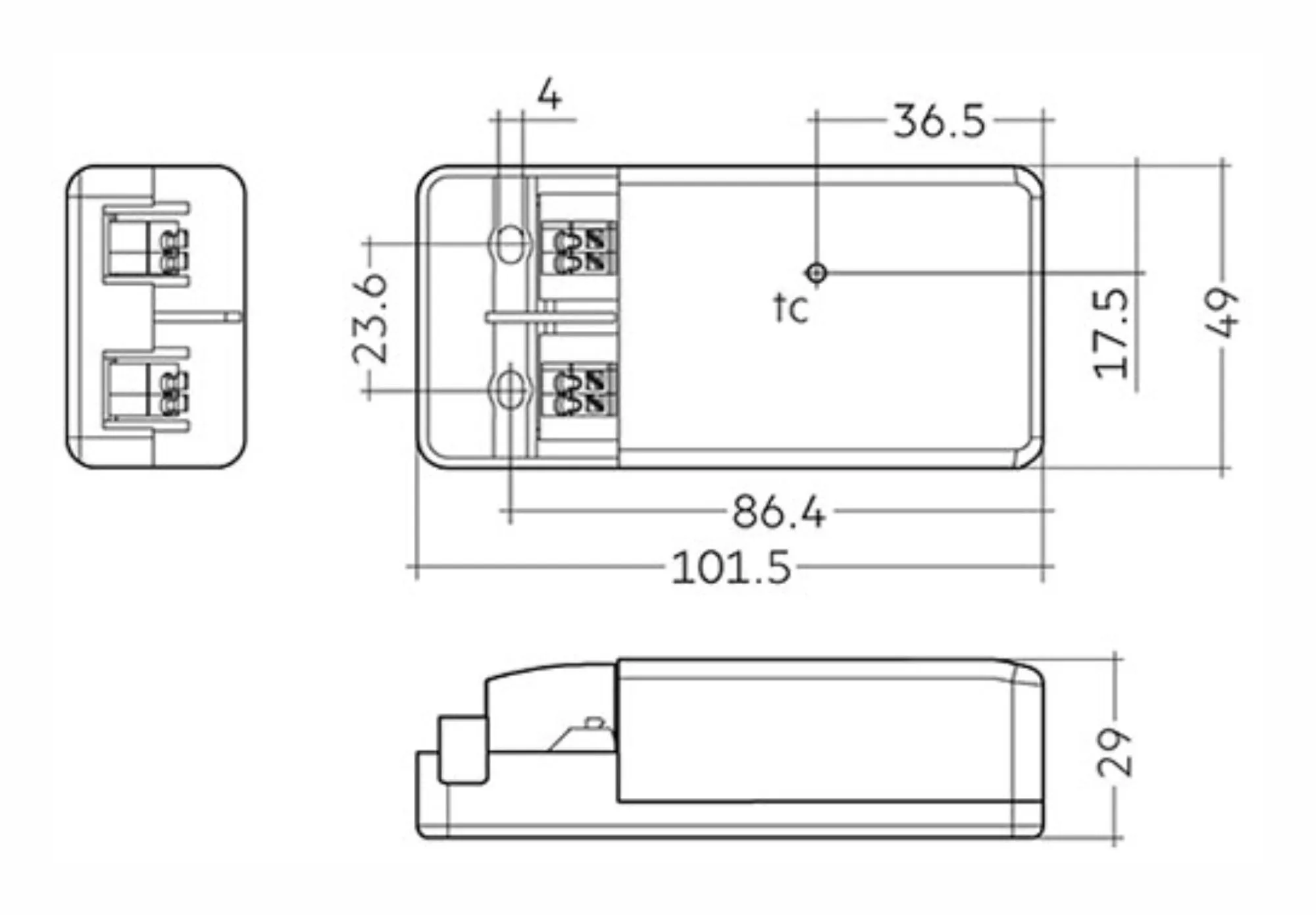 10W 250mA fixC PC SR SNC2, LED Converter Compact  - Leading & Trailing edge dimmable- ESSENCE, 28003344  Tridonic LC